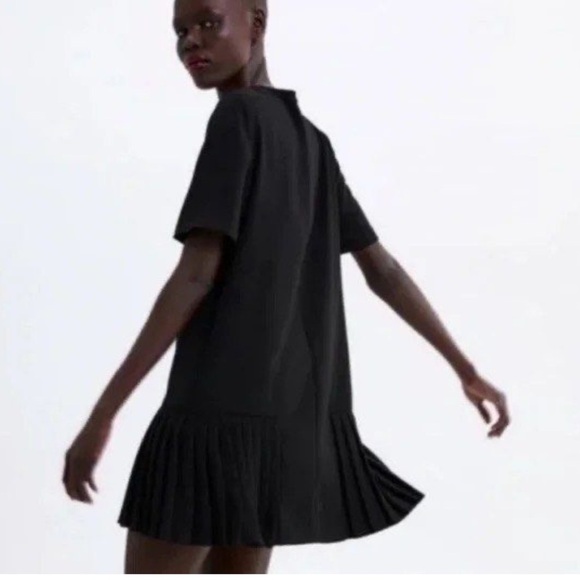 NWT Zara black pleated mini dress - Picture 10 of 10